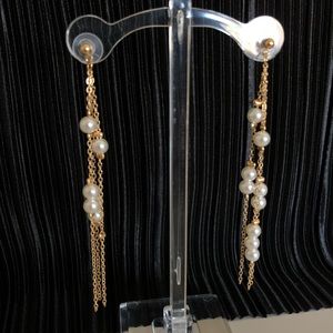 Vintage Jewelry - Pearl drop earring in gold Vintage Jewelry - Pearl drop earring in gold